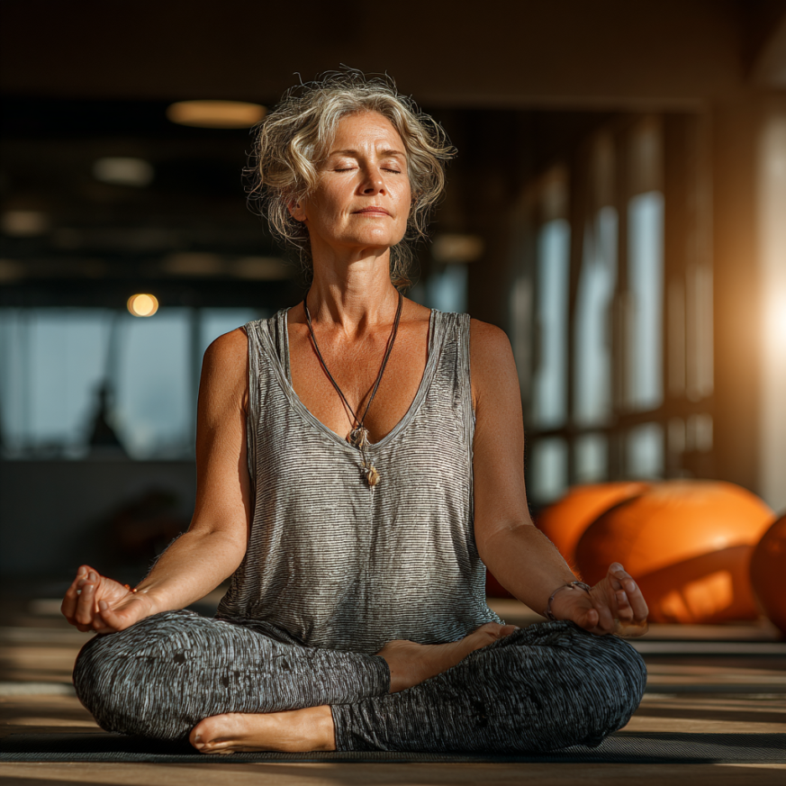 Інструктор йоги з літніми людьми